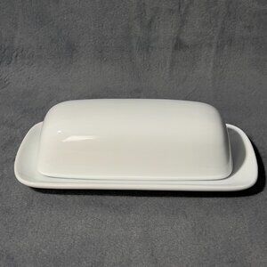 Threshold White Porcelain Butter Dish